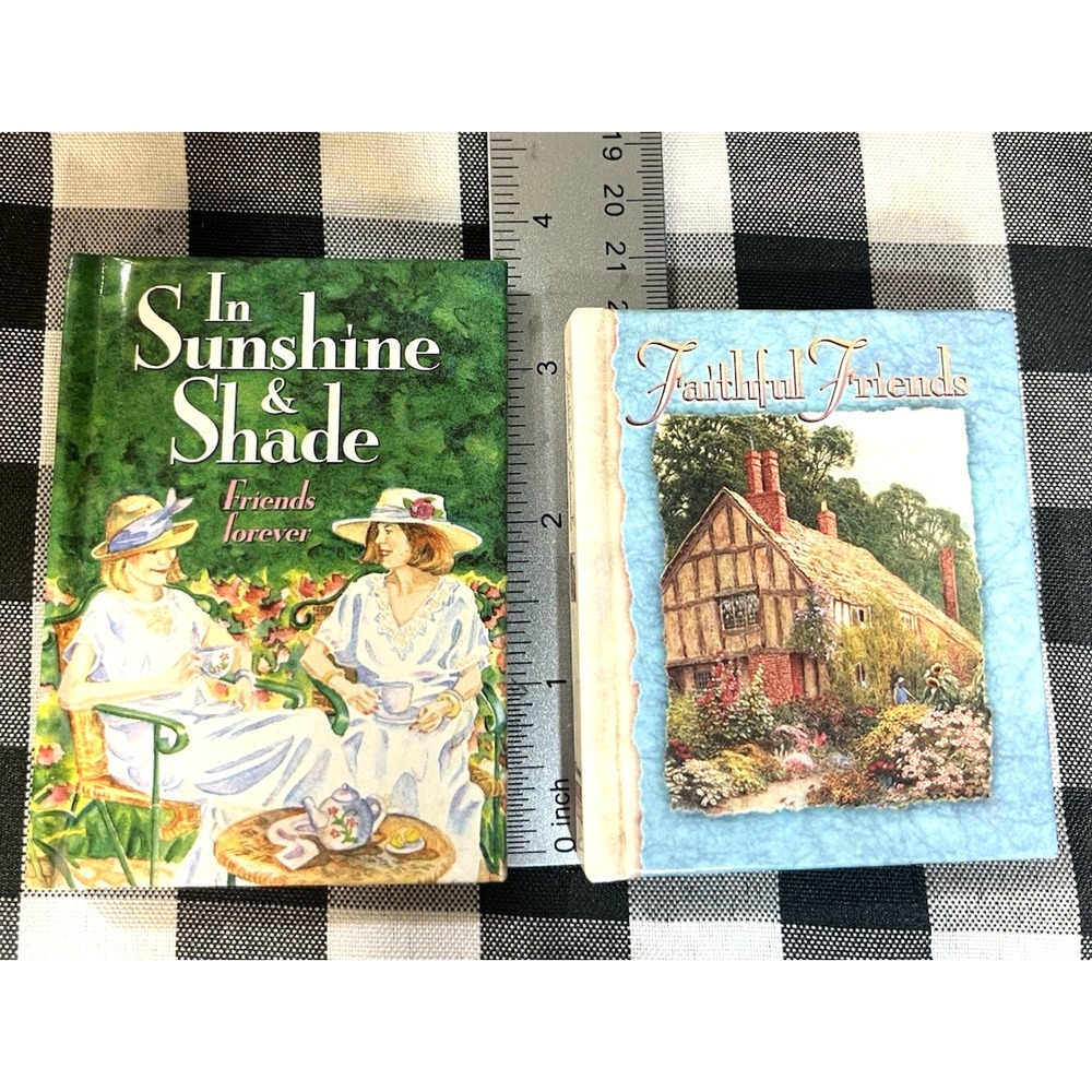 2 MINI BOOKS 3.5 "~"FAITHFUL FRIENDS"‎ & "IN THE SUNSHINE & SHADE" (1578)